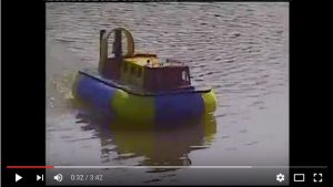Chris Chattaway’s Griffin Hovercraft, remotored.